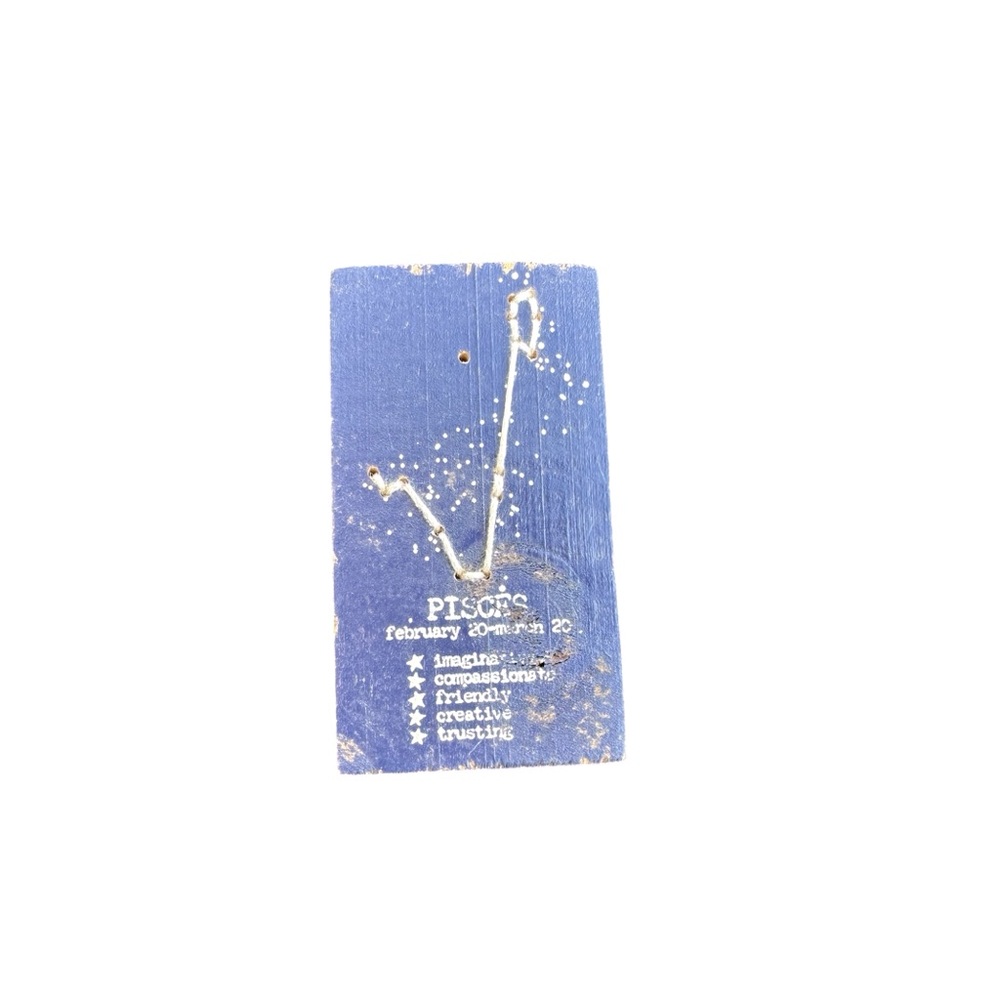 Blue Pisces Zodiac Magnet
